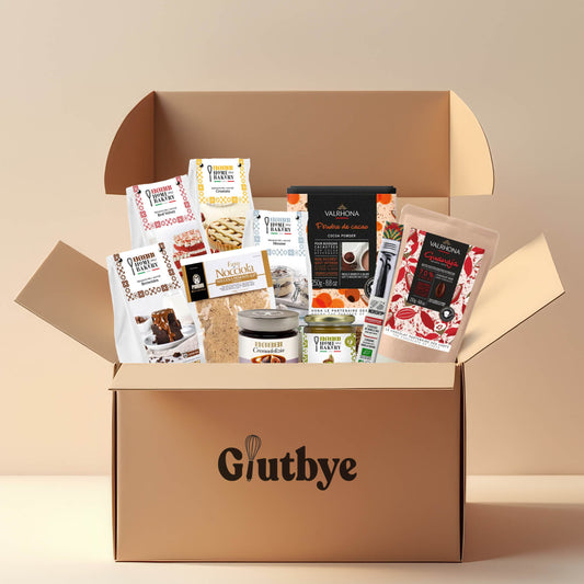 Glutbye kennismakingspakket met gratis Valrhona mengkom